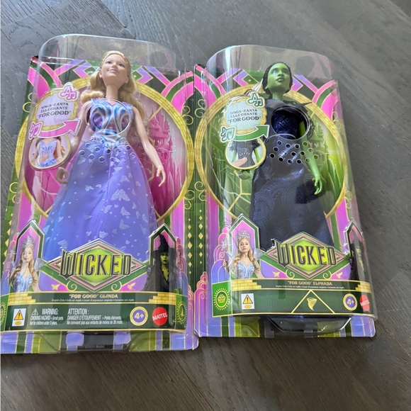 Mattel Other - NIB - Set of 2 “For good” - Singing Glinda and Elphaba Dolls